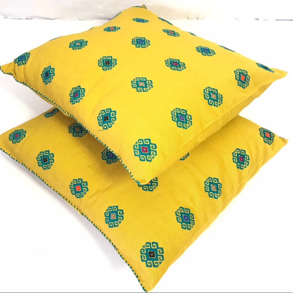 NWOT Authentic Handmade Mexican Pillow Shams